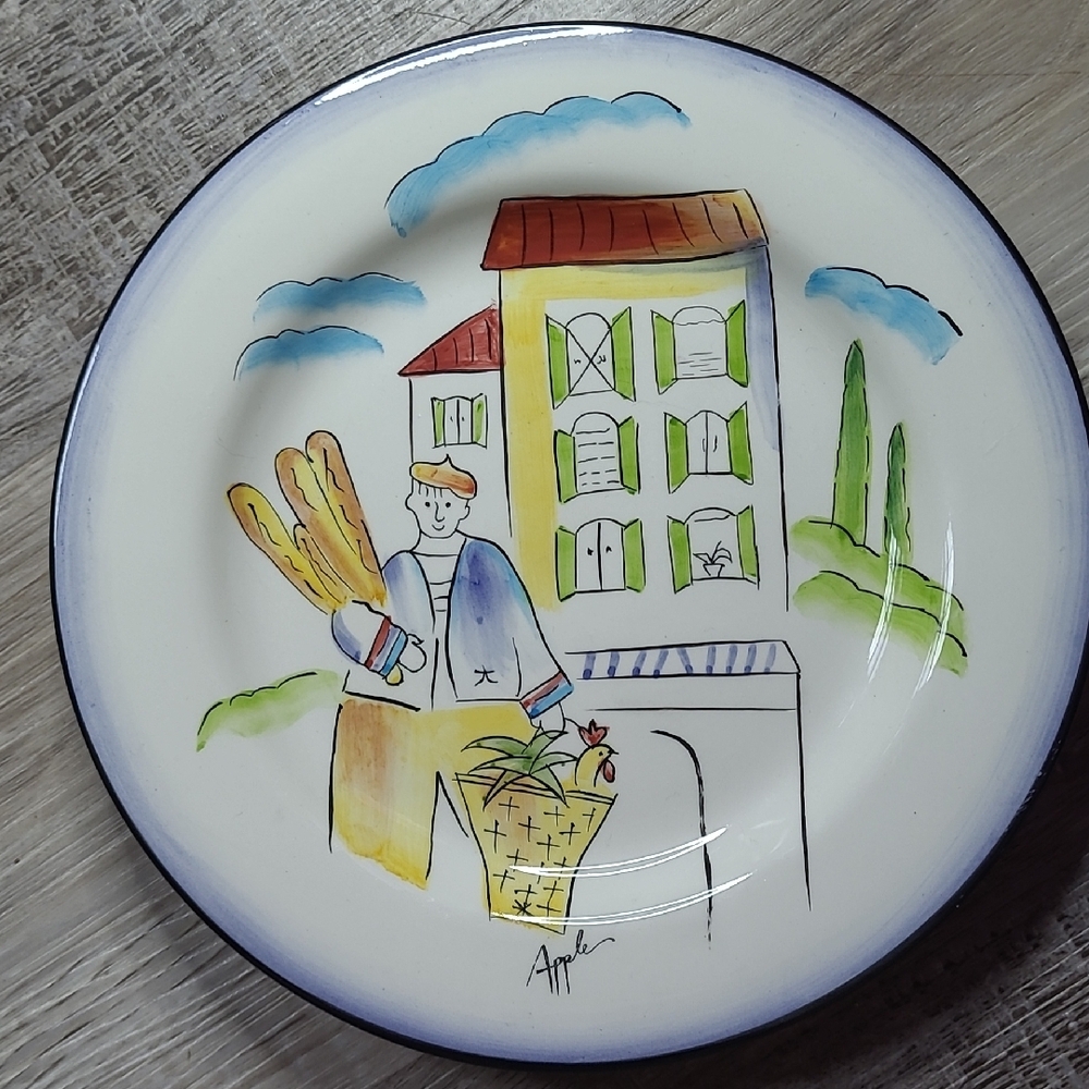 Hand-Painted Decorative Plate - Multicolor